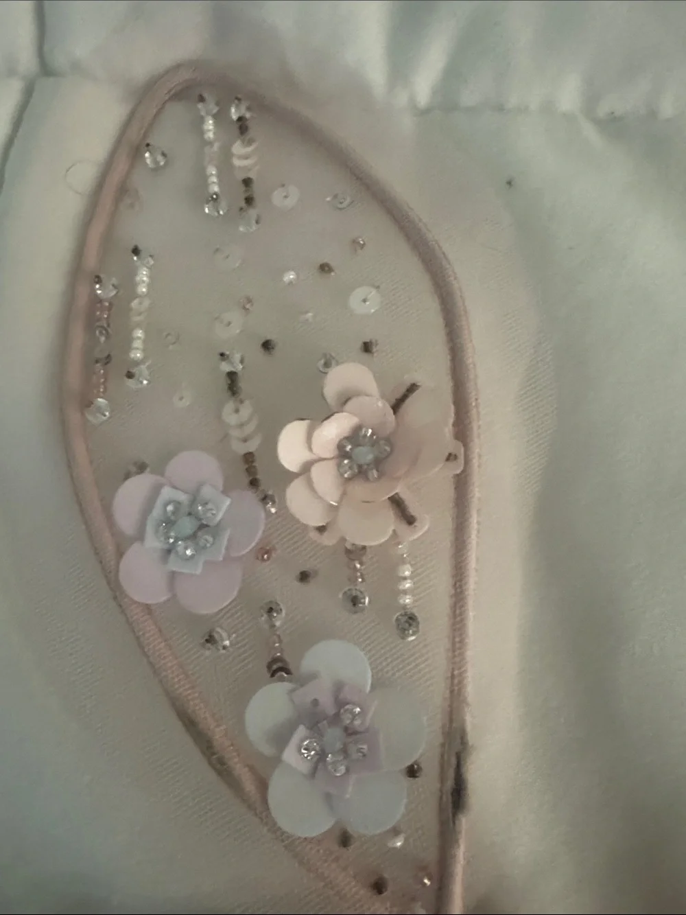 Tutu Du Monde Pale Pink Sequin Floral Bunny Ear Headband